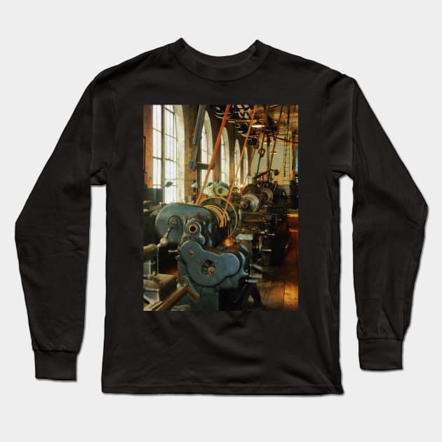 Machinists - Heavy Machine Shop Long Sleeve T-Shirt by SusanSavad